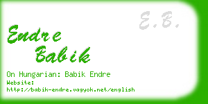 endre babik business card